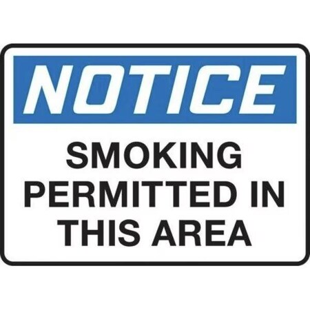 Accuform OSHA NOTICE SAFETY SIGN SMOKING MSMK808XP MSMK808XP